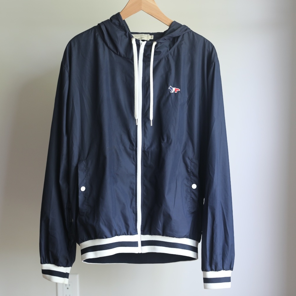 Maison Kitsune Tricolour Fox Hooded Windbreaker